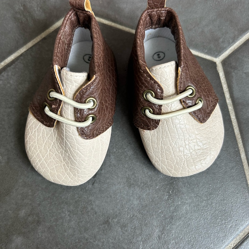 Sweet N Swag Brown and Cream Kids Easy on Shoes